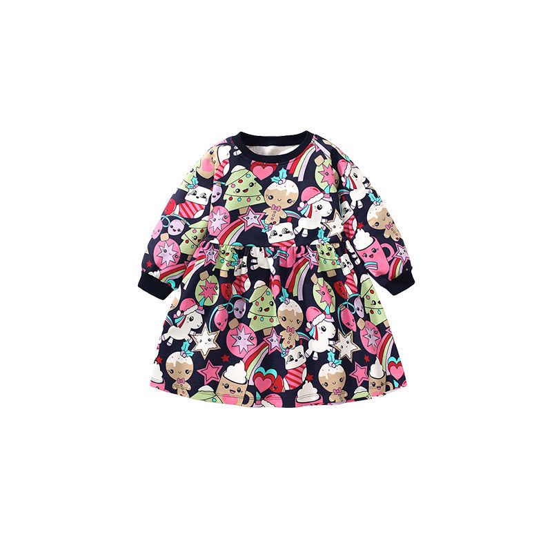 Toddler Girl Pony Tree Dress