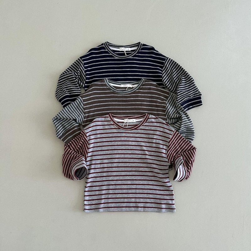 Toddler Wide Thin Stripes Casual Sweatshirt