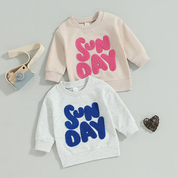 SUN DAY Baby Slogan Sweatshirt
