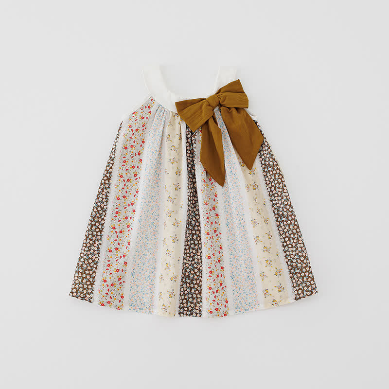 Toddler Girl Floral Bowknot Sling Dress