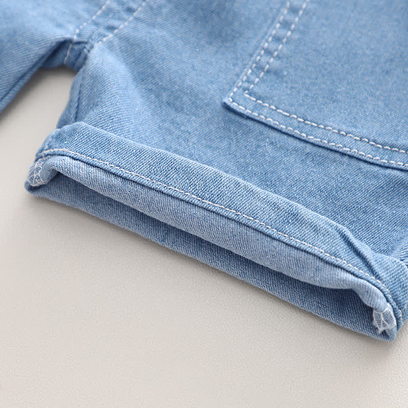 DINO Baby Toddler Tee and Denim Shorts Set