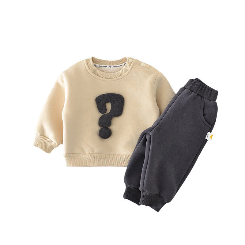 Baby Toddler Fleece Lined Sweatshirt and Pants Set