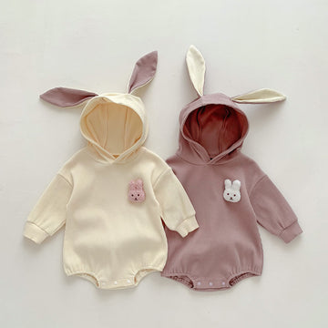 Baby Rabbit Ear Hooded Bodysuit