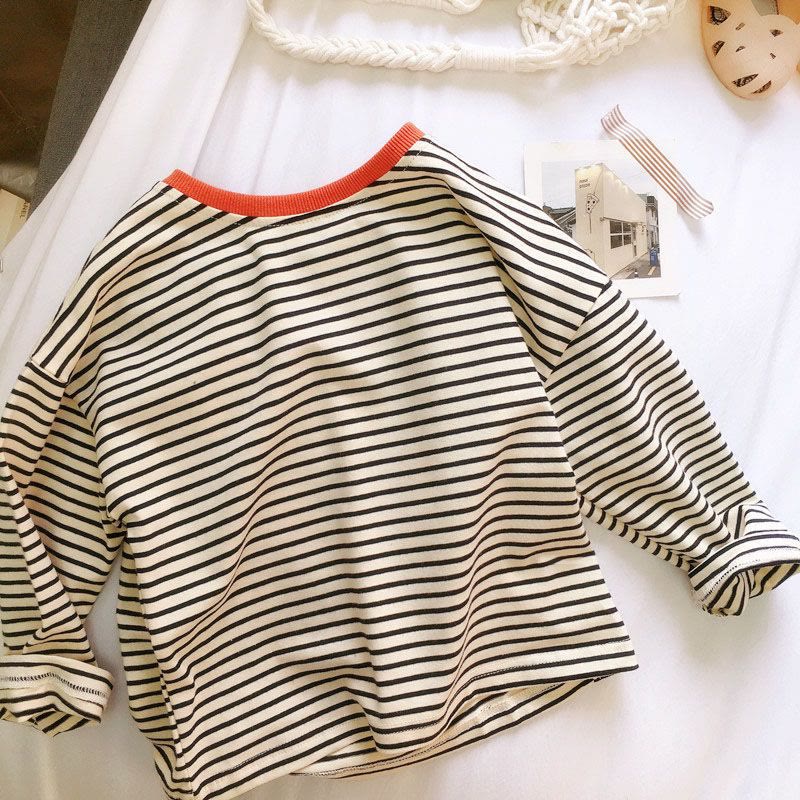 Toddler Striped Side Casual Sweatshirt