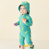 Toddler Apple Banana Swimsuit with Sun Hat