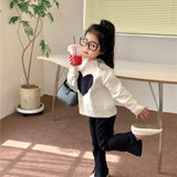 Toddler Girl Heart Knitted Sweater
