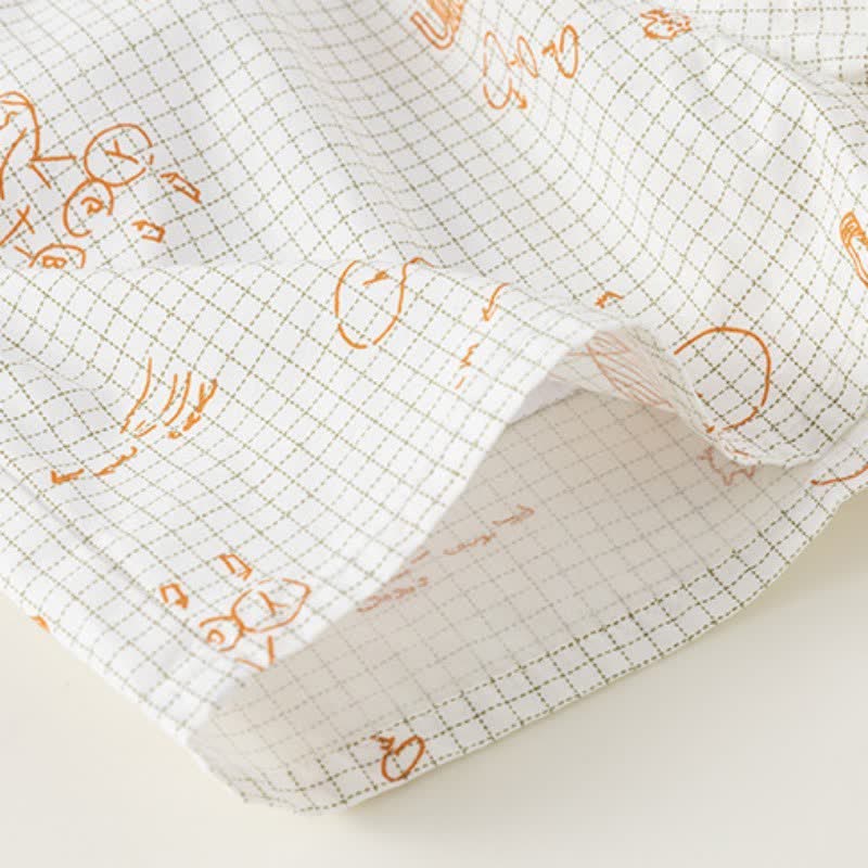 Toddler Plaid Graffiti Pajamas Set