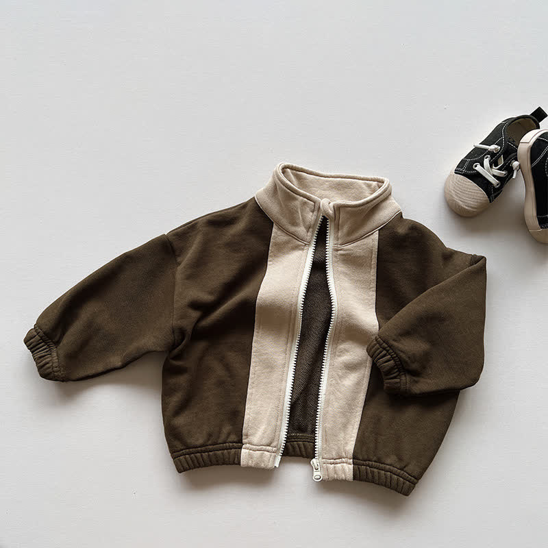 Toddler Boy Retro Color Block Jacket