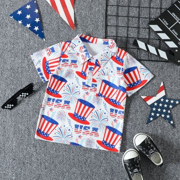 USA Toddler Boy Polo Collar T-Shirt