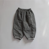 Toddler Knee Patch Linen Loose Solid Color Pants