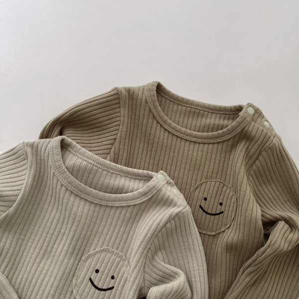 Baby Smiley Patch Knit T-Shirt