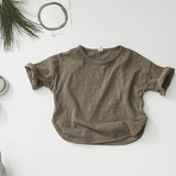Toddler Solid Color Loose Casual Tee