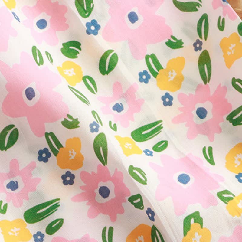 Toddler Girl Flower Trees Casual Pants