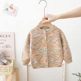 Toddler Color Block Heart Cardigan