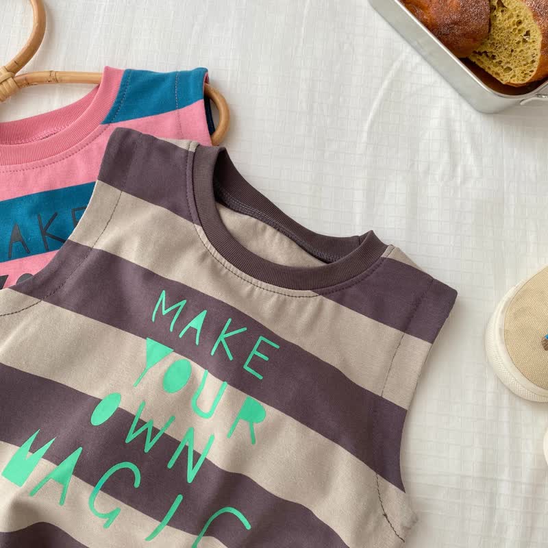 MAKE YOUR OWN MAGIC Baby Toddler Striped Tank Top