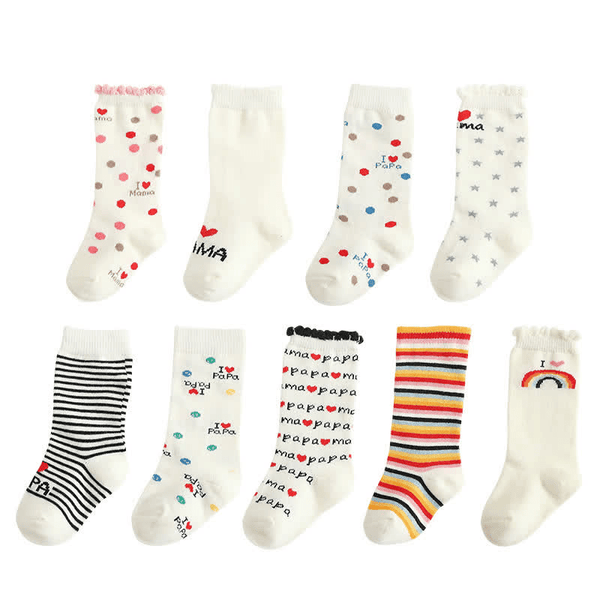 Baby Dot Rainbow Tube Socks