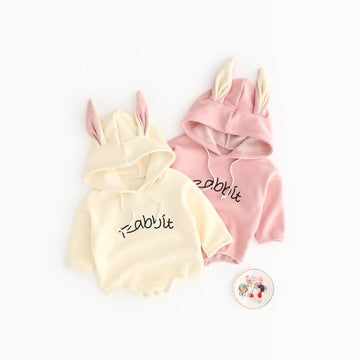 RABBIT Baby Casual Hooded Bodysuit