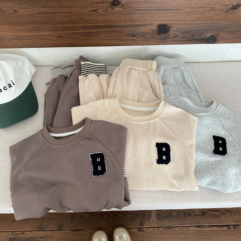 B Toddler Striped Sweatsuit 2 Pieces Set