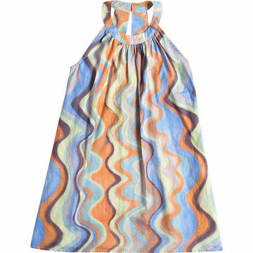 Toddler Girl Halter Neck Oil Painting Dress