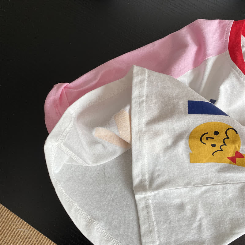 HELLO WORLD Toddler Girl Slogan Cartoon Sweatshirt