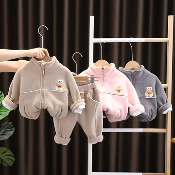 YES Toddler Bear Fleece Sweatsuit 2 Pieces Set