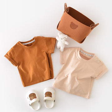 Baby Unisex Simple Loose T-Shirt