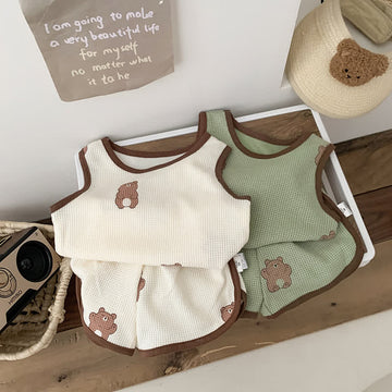 Baby Casual Bear Tank Top and Shorts Set
