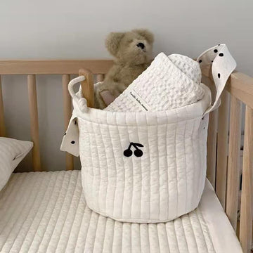 Baby Embroidered Cherry Diaper Bag Toys Organizers