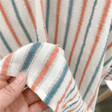 Toddler Striped Crew Neck Jumpsuit Dress
