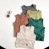 Toddler Boy Solid Color Loose Tank Top
