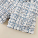Toddler Girl Plaid Camisole and Bowknot Shorts Set