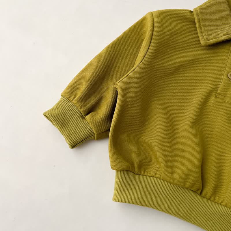 C Toddler Polo Collar Pullover and Shorts Set