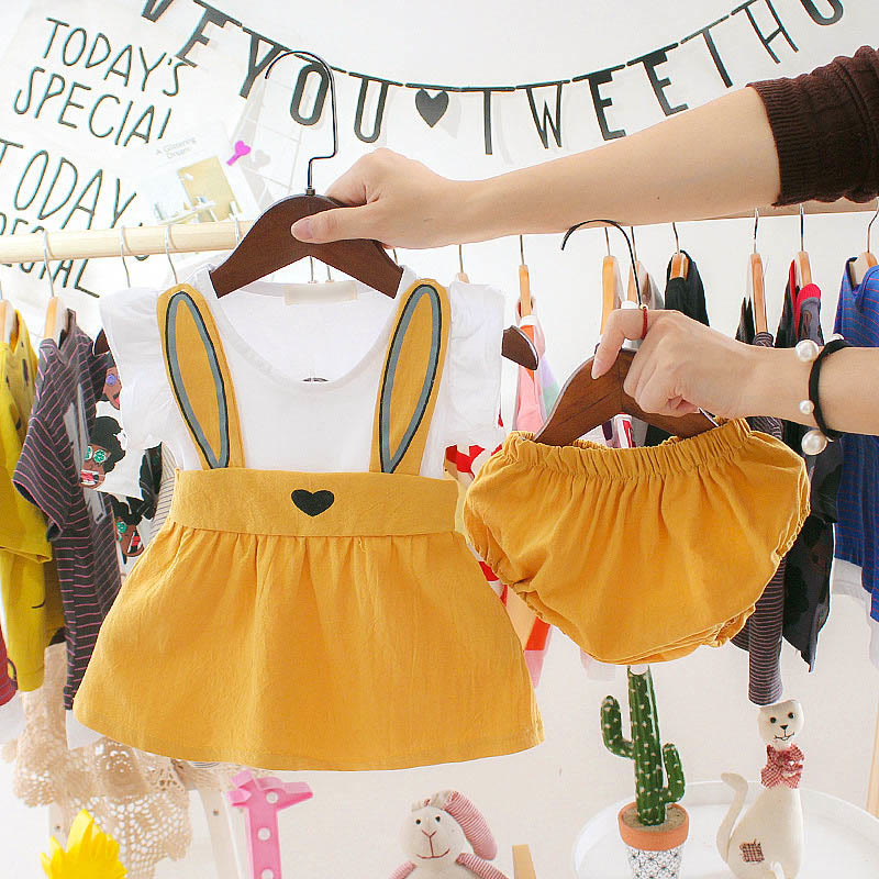 Baby Bunny Dress and Bloomers Set