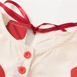 Toddler Girl Apple Puff Sleeve Dress