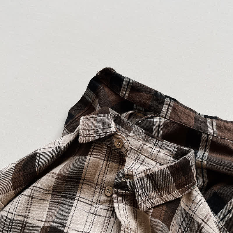 Toddler Boy Retro Plaid Polo Shirt