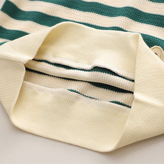 Toddler Striped Bear Patch Corduroy 2 Pieces Set
