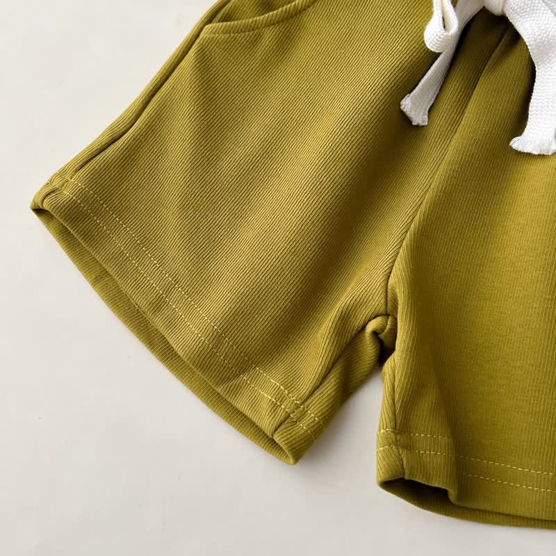 C Toddler Polo Collar Pullover and Shorts Set