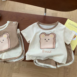 BREAD Baby Toddler Bear Tee and Shorts Set