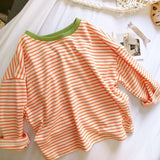 Toddler Striped Side Casual Sweatshirt