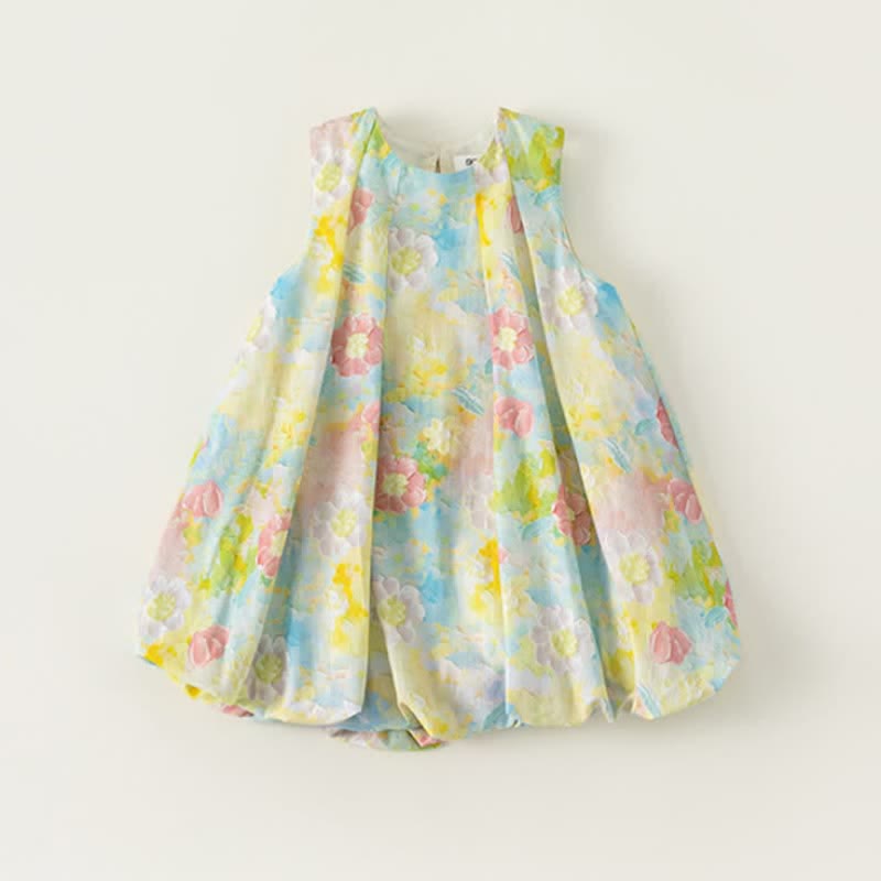 Toddler Girl Flower A Line Sleeveless Dress