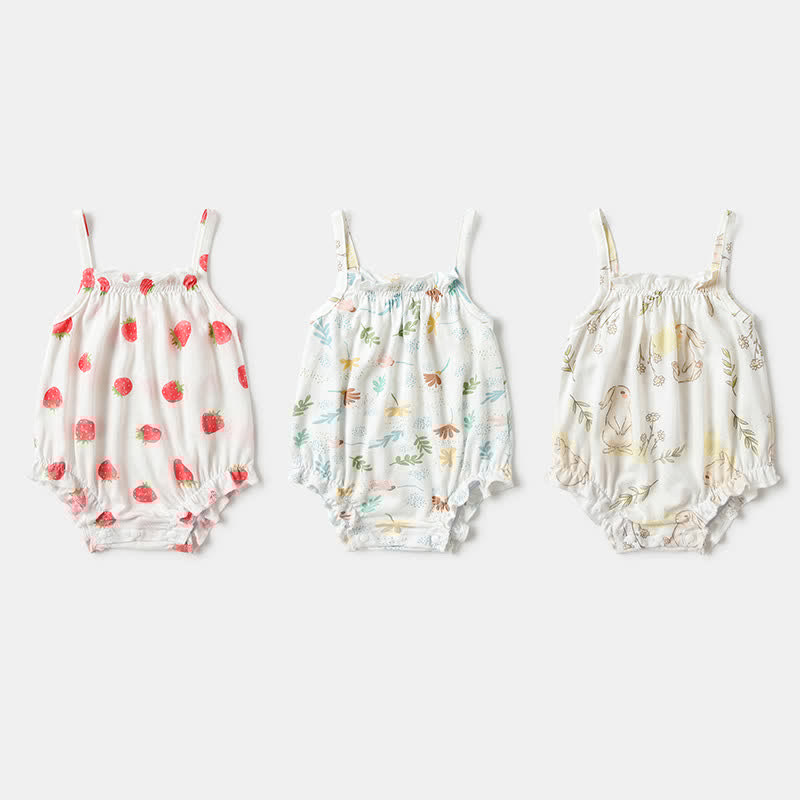 Baby Strawberry Bunny Sling Bodysuit