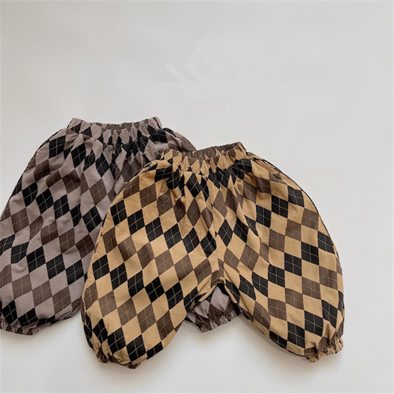Toddler Retro Style Plaid Pants