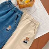 Baby Bear Embroidered Denim Pants