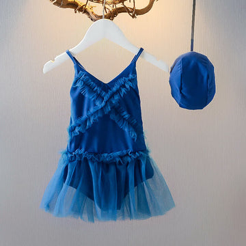 Baby Toddler Lace Swimsuit with Hat