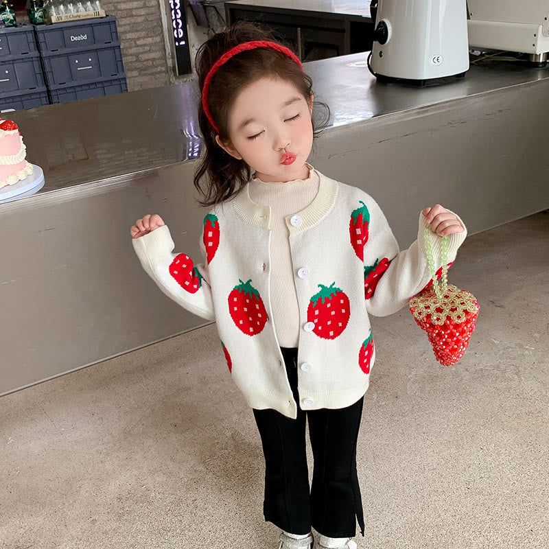 Toddler Girl Strawberry Sweet Cardigan