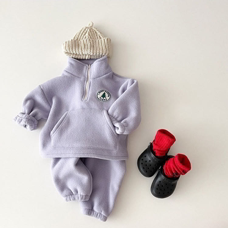I WANT OUTSIDE TODAY Baby Polar Fleece Pullover & Pants Set