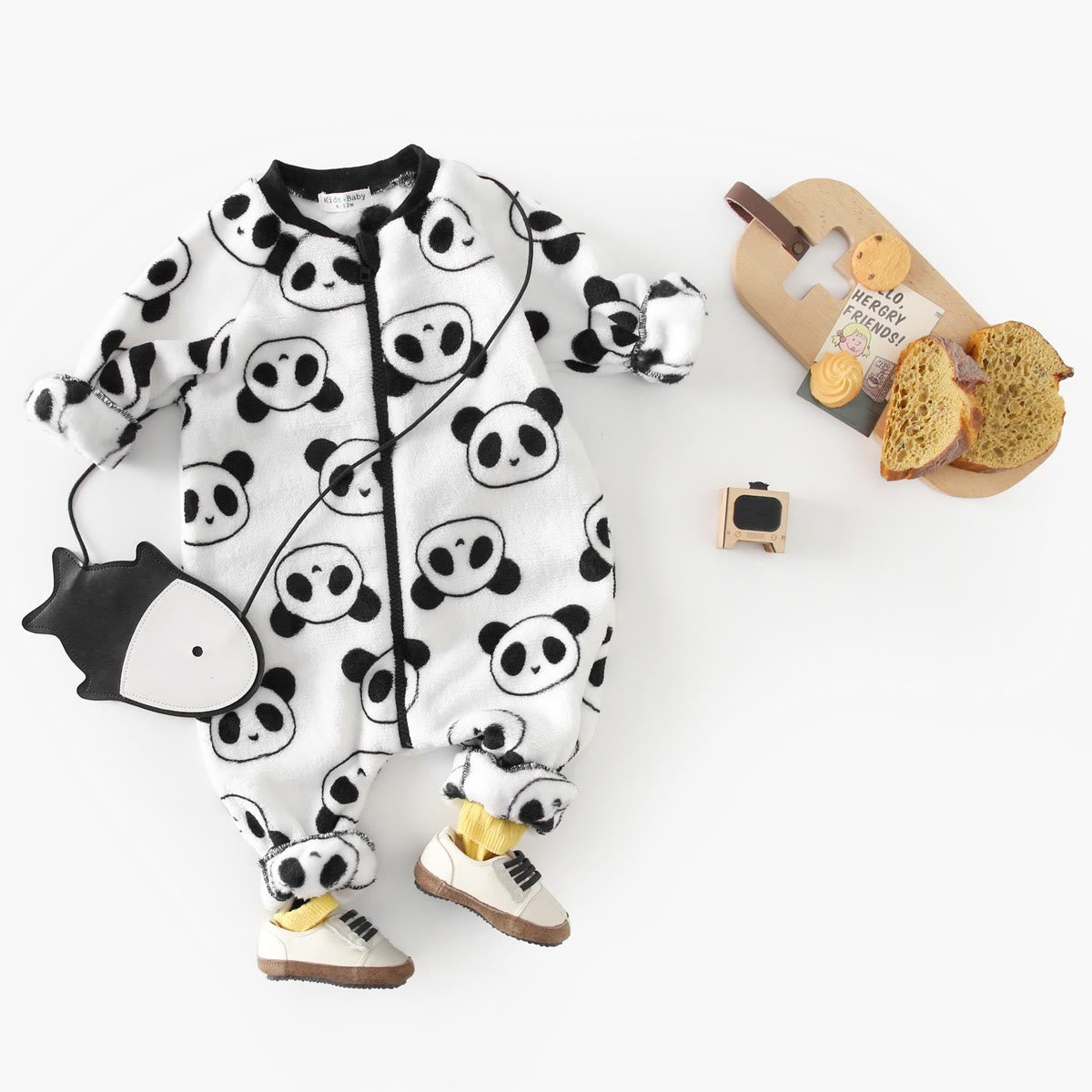 Baby Panda Fleece Lovely Romper