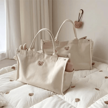 Embroidered Bear Multi-functional Portable Mummy Bag