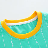 Baby Toddler Rainbow Striped Tee and Shorts Set
