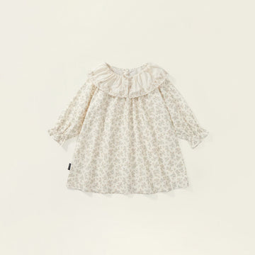 Toddler Girl Lace Lapels Retro Style Flower Dress